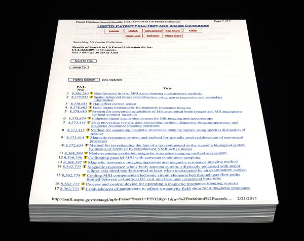 US MRI Patents List